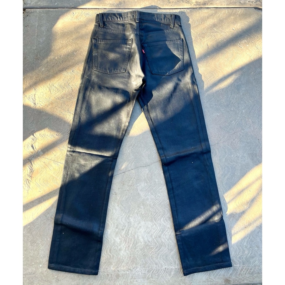 LEVI’S | 501 Wax Coated Jeans Straight Leg High Rise Black 25x30